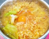 キャベチーたま辛ラーメン♪作り方4写真