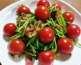 簡単ヘルシー❤豆苗とベーコンホットサラダ作り方3写真