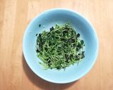 豆苗のしらすとのりの和え物作り方3写真