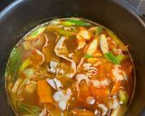プチっと鍋で豚キムチうどん作り方4写真