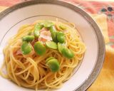 ♪そら豆（ファーベ）とベーコンのパスタ♪作り方6写真