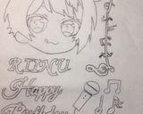 すとぷり莉犬くんキャラチョコデコケーキ作り方1写真