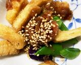 全てレンジ油揚げと野菜のオイスター梅和え作り方17写真
