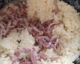 炊飯器でカルボナーラ風リゾット作り方2写真