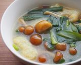 株とりなめこ・ニラのお味噌汁♪作り方5写真