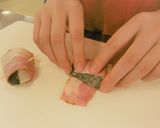 お弁当にもおすすめ！白身魚のベーコン巻き作り方2写真