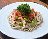 糖質制限！ささみと枝豆のぶっかけ蕎麦作り方3写真