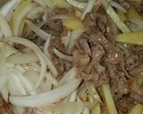 牛肉と玉ねぎとじゃがいもの焼きそば作り方8写真