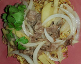 牛肉と玉ねぎとじゃがいもの焼きそば作り方9写真