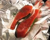 アボカドディルソース塩鮭サラダ作り方1写真