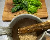 簡単小鉢　三つ葉の胡麻和え作り方4写真