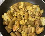 ごぼうとカリフラワーのカレー風作り方7写真