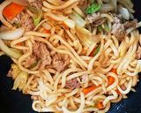 野菜たっぷり！シンプルな焼きうどん作り方5写真