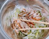 ネギと叉焼の細切りつゆそば作り方4写真