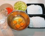 変わりご飯✨ハンバーガー風お好み焼き作り方1写真