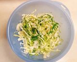 千切りキャベツと厚焼き玉子のサンドイッチ作り方1写真