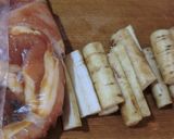 生姜焼きにする豚肉で，やわらかゴボウ巻き作り方1写真