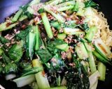 挽き肉と小松菜の簡単焼きそば作り方6写真