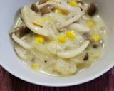 簡単ヘルシー♪胸肉ときのこのクリーム煮作り方7写真