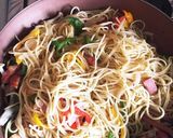 時短:きのことベーコンの彩りパスタ作り方9写真