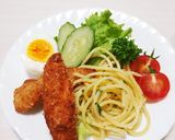 付け合わせ＆ お弁当にパセリのパスタ作り方6写真