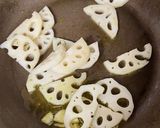 蓮根とピーマンのガーリックカレー風味作り方1写真