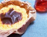 材料3つ バスク風チーズケーキ作り方6写真