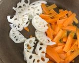 蓮根と人参の旨味昆布炒め作り方1写真