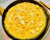 市販の冷凍エビの卵丼♡作り方8写真