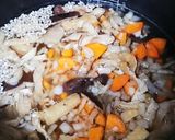 椎茸と舞茸の五目炊き込みご飯作り方3写真