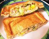サラダチキンとコールスローのホットサンド作り方3写真