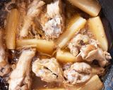 鶏手羽元と生姜だいこんの梅酒煮作り方5写真