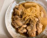 鶏手羽元と生姜だいこんの梅酒煮作り方6写真