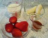 いちごバナナ豆乳❤ビタミンＣ＆葉酸補給に作り方1写真