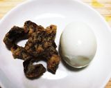簡単！一歩の鶏皮ゆでたまごあえ作り方3写真