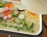 【ホットプレートで】お絵かき和風パエリア作り方7写真