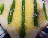 簡単おいしいアスパラ塩オリーブトースト作り方2写真