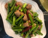 ニンニクの芽と豚肉の炒め物作り方4写真