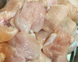 鶏胸肉となすのスイートチリソース炒め作り方1写真