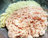 鶏ひき肉の大葉チーズはさみ焼き作り方1写真