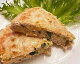 鶏ひき肉の大葉チーズはさみ焼き作り方10写真