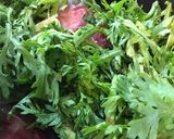 ブリのアラの春菊煮作り方3写真