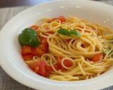 シンプル美味しい♪トマトとバジルのパスタ作り方6写真