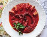 タコのトマト煮込み☆ジョジョコラボ飯作り方7写真