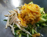 きゅうりとやわらぎメンマ+サラチキ和え作り方3写真