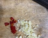 燻製炙り中トロとアボカドのペペロンチーノ作り方3写真