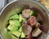 燻製炙り中トロとアボカドのペペロンチーノ作り方6写真