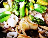 ヤリイカとアスパラの豆鼓醤炒め作り方10写真