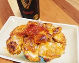 簡単酒肴☆鶏モモ肉のシラチャーマヨ作り方5写真