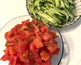 トマトときゅうりとささみの冷やし中華作り方1写真